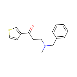 CN(CCC(=O)c1ccsc1)Cc1ccccc1 ZINC000045370588