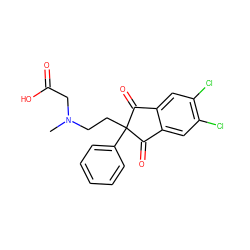 CN(CCC1(c2ccccc2)C(=O)c2cc(Cl)c(Cl)cc2C1=O)CC(=O)O ZINC000028571172