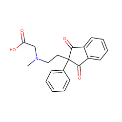 CN(CCC1(c2ccccc2)C(=O)c2ccccc2C1=O)CC(=O)O ZINC000028572117