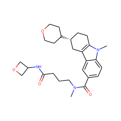 CN(CCCC(=O)NC1COC1)C(=O)c1ccc2c(c1)c1c(n2C)CC[C@@H](C2CCOCC2)C1 ZINC000059048345