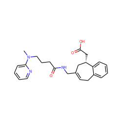 CN(CCCC(=O)NCC1=CCc2ccccc2[C@@H](CC(=O)O)C1)c1ccccn1 ZINC000013819504