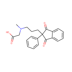 CN(CCCC1(c2ccccc2)C(=O)c2ccccc2C1=O)CC(=O)O ZINC000028571235