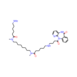 CN(CCCCCCCCN(C)C(=O)CCCCCNCCCC(=O)N1c2ccccc2C(=O)Nc2cccnc21)C(=O)CCCCCN ZINC000027416700