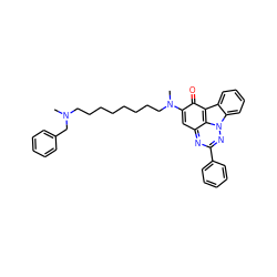 CN(CCCCCCCCN(C)c1cc2nc(-c3ccccc3)nn3c4ccccc4c(c1=O)c23)Cc1ccccc1 ZINC000095577158