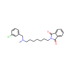 CN(CCCCCCCN1C(=O)c2ccccc2C1=O)Cc1cccc(Cl)c1 ZINC000299854419