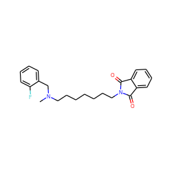 CN(CCCCCCCN1C(=O)c2ccccc2C1=O)Cc1ccccc1F ZINC000299854142