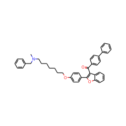 CN(CCCCCCCOc1ccc(-c2oc3ccccc3c2C(=O)c2ccc(-c3ccccc3)cc2)cc1)Cc1ccccc1 ZINC000095576186