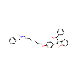 CN(CCCCCCCOc1ccc(-c2oc3ccccc3c2C(=O)c2ccccc2)cc1)Cc1ccccc1 ZINC000040879977