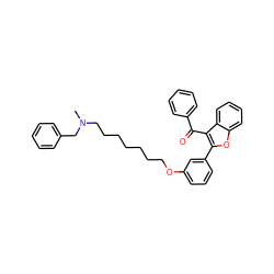 CN(CCCCCCCOc1cccc(-c2oc3ccccc3c2C(=O)c2ccccc2)c1)Cc1ccccc1 ZINC000095574280