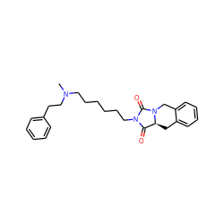 CN(CCCCCCN1C(=O)[C@@H]2Cc3ccccc3CN2C1=O)CCc1ccccc1 ZINC000028526455