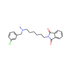 CN(CCCCCCN1C(=O)c2ccccc2C1=O)Cc1cccc(Cl)c1 ZINC000299853182