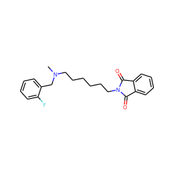 CN(CCCCCCN1C(=O)c2ccccc2C1=O)Cc1ccccc1F ZINC000299854124