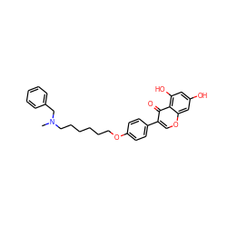 CN(CCCCCCOc1ccc(-c2coc3cc(O)cc(O)c3c2=O)cc1)Cc1ccccc1 ZINC000103251911