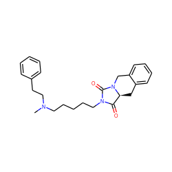 CN(CCCCCN1C(=O)[C@@H]2Cc3ccccc3CN2C1=O)CCc1ccccc1 ZINC000028525650