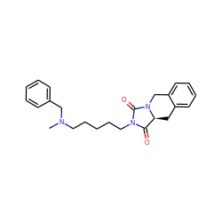 CN(CCCCCN1C(=O)[C@@H]2Cc3ccccc3CN2C1=O)Cc1ccccc1 ZINC000028525649