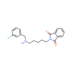 CN(CCCCCN1C(=O)c2ccccc2C1=O)Cc1cccc(Cl)c1 ZINC000299853690