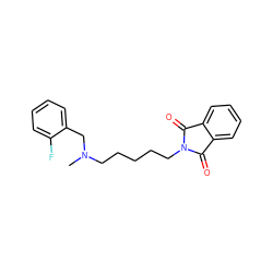 CN(CCCCCN1C(=O)c2ccccc2C1=O)Cc1ccccc1F ZINC000299851237