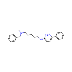 CN(CCCCCNc1ccc(-c2ccccc2)nn1)Cc1ccccc1 ZINC000013794313