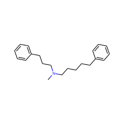 CN(CCCCCc1ccccc1)CCCc1ccccc1 ZINC000013736060