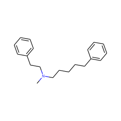 CN(CCCCCc1ccccc1)CCc1ccccc1 ZINC000013736054