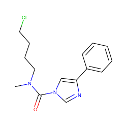 CN(CCCCCl)C(=O)n1cnc(-c2ccccc2)c1 ZINC000072108112