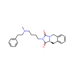 CN(CCCCN1C(=O)[C@@H]2Cc3ccccc3CN2C1=O)CCc1ccccc1 ZINC000028525687