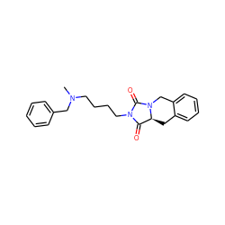 CN(CCCCN1C(=O)[C@@H]2Cc3ccccc3CN2C1=O)Cc1ccccc1 ZINC000028525686