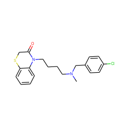 CN(CCCCN1C(=O)CSc2ccccc21)Cc1ccc(Cl)cc1 ZINC001772573035