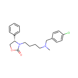 CN(CCCCN1C(=O)OC[C@@H]1c1ccccc1)Cc1ccc(Cl)cc1 ZINC001772584947