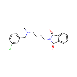 CN(CCCCN1C(=O)c2ccccc2C1=O)Cc1cccc(Cl)c1 ZINC000022474478