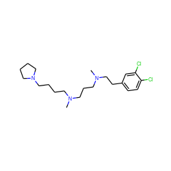 CN(CCCCN1CCCC1)CCCN(C)CCc1ccc(Cl)c(Cl)c1 ZINC000013734130