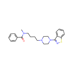 CN(CCCCN1CCN(c2nsc3ccccc23)CC1)C(=O)c1ccccc1 ZINC000013747155