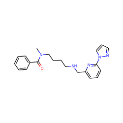 CN(CCCCNCc1cccc(-n2cccn2)n1)C(=O)c1ccccc1 ZINC000013782314