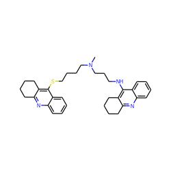 CN(CCCCSc1c2c(nc3ccccc13)CCCC2)CCCNc1c2c(nc3ccccc13)CCCC2 ZINC000013612218