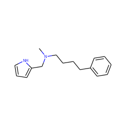 CN(CCCCc1ccccc1)Cc1ccc[nH]1 ZINC000014959057