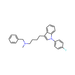 CN(CCCCc1cn(-c2ccc(F)cc2)c2ccccc12)Cc1ccccc1 ZINC000040422103