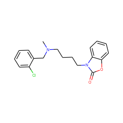 CN(CCCCn1c(=O)oc2ccccc21)Cc1ccccc1Cl ZINC000043122235