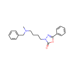 CN(CCCCn1nc(-c2ccccc2)oc1=O)Cc1ccccc1 ZINC001772603752