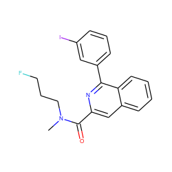 CN(CCCF)C(=O)c1cc2ccccc2c(-c2cccc(I)c2)n1 ZINC000045483890