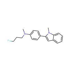 CN(CCCF)c1ccc(-c2cc3ccccc3n2C)cc1 ZINC000096908587