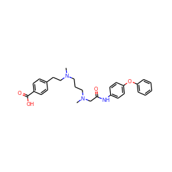 CN(CCCN(C)CC(=O)Nc1ccc(Oc2ccccc2)cc1)CCc1ccc(C(=O)O)cc1 ZINC000040409765