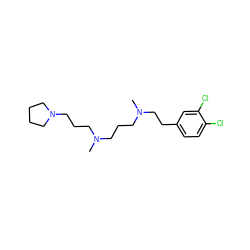 CN(CCCN(C)CCc1ccc(Cl)c(Cl)c1)CCCN1CCCC1 ZINC000006010394