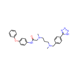 CN(CCCN(C)Cc1ccc(-c2nnn[nH]2)cc1)CC(=O)Nc1ccc(Oc2ccccc2)cc1 ZINC000040933721