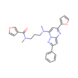 CN(CCCN(C)c1cc(-c2ccco2)nc2cc(-c3ccccc3)nn12)C(=O)c1ccoc1 ZINC000095570361