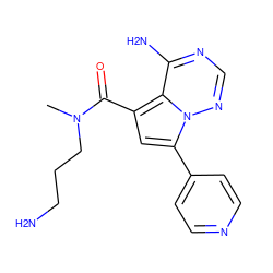 CN(CCCN)C(=O)c1cc(-c2ccncc2)n2ncnc(N)c12 ZINC000169704065