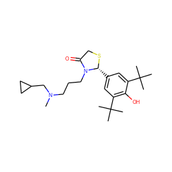 CN(CCCN1C(=O)CS[C@@H]1c1cc(C(C)(C)C)c(O)c(C(C)(C)C)c1)CC1CC1 ZINC000013781676