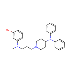 CN(CCCN1CCC(N(c2ccccc2)c2ccccc2)CC1)c1cccc(O)c1 ZINC000169339960