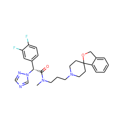 CN(CCCN1CCC2(CC1)OCc1ccccc12)C(=O)[C@@H](c1ccc(F)c(F)c1)n1cncn1 ZINC000034176500