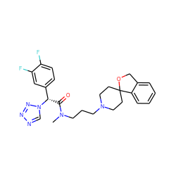 CN(CCCN1CCC2(CC1)OCc1ccccc12)C(=O)[C@@H](c1ccc(F)c(F)c1)n1cnnn1 ZINC000040952628