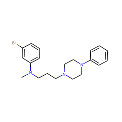 CN(CCCN1CCN(c2ccccc2)CC1)c1cccc(Br)c1 ZINC000169339929